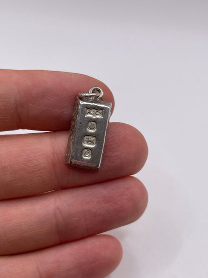 Silver ingot pendant
