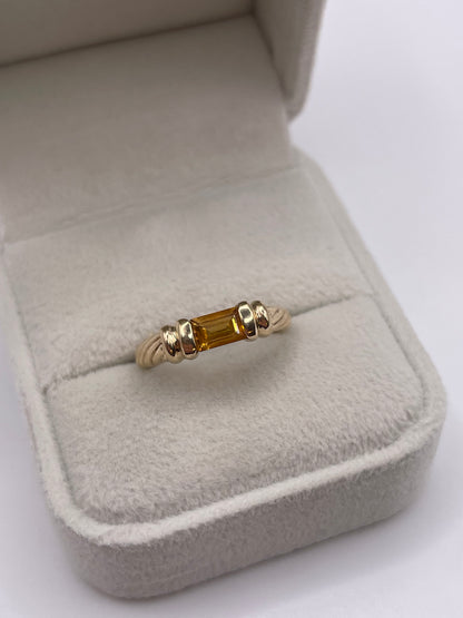9ct gold citrine ring