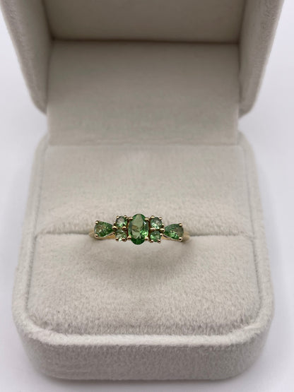 9ct gold tsavorite garnet ring