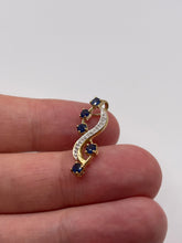 Load image into Gallery viewer, 9ct gold sapphire and diamond pendant
