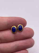 Load image into Gallery viewer, 14ct gold lapis lazuli earrings
