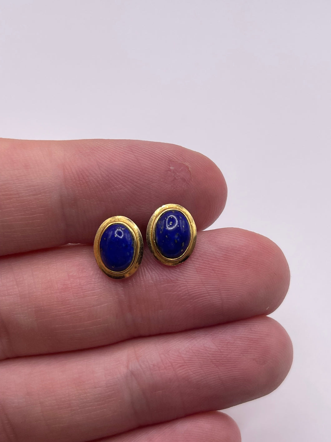 14ct gold lapis lazuli earrings