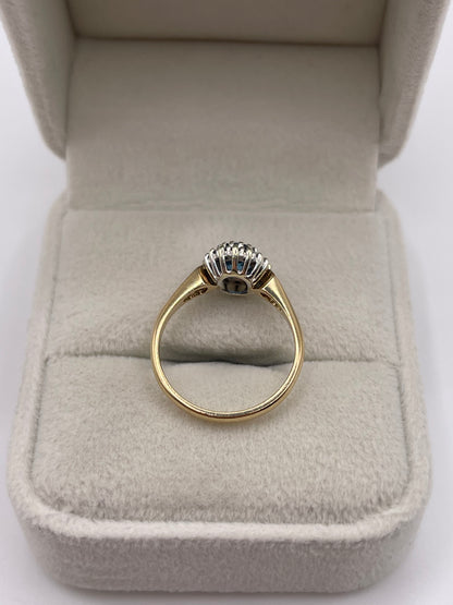 9ct gold topaz and diamond ring