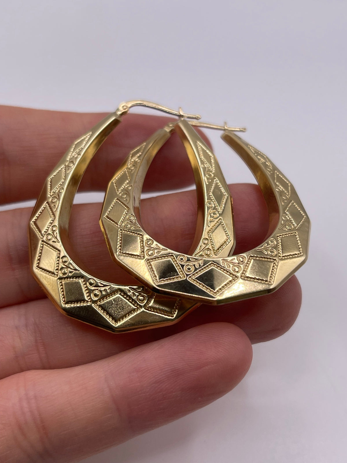 9ct gold Creole earrings