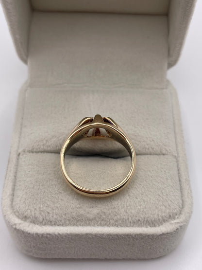 9ct gold diamond gypsy ring