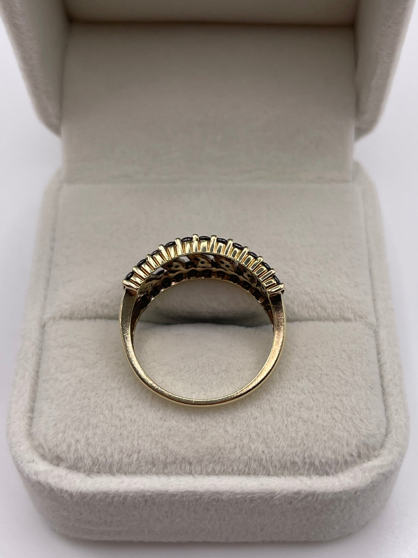 9ct gold diamond cluster ring