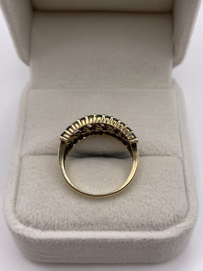9ct gold diamond cluster ring