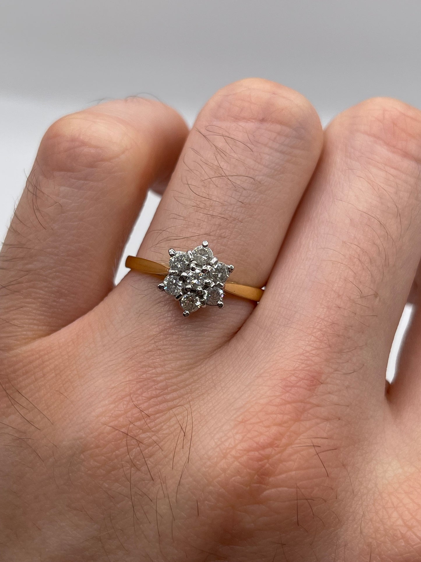 18ct gold 50 point diamond ring
