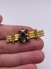 Load image into Gallery viewer, Antique 15ct gold garnet and peridot brooch
