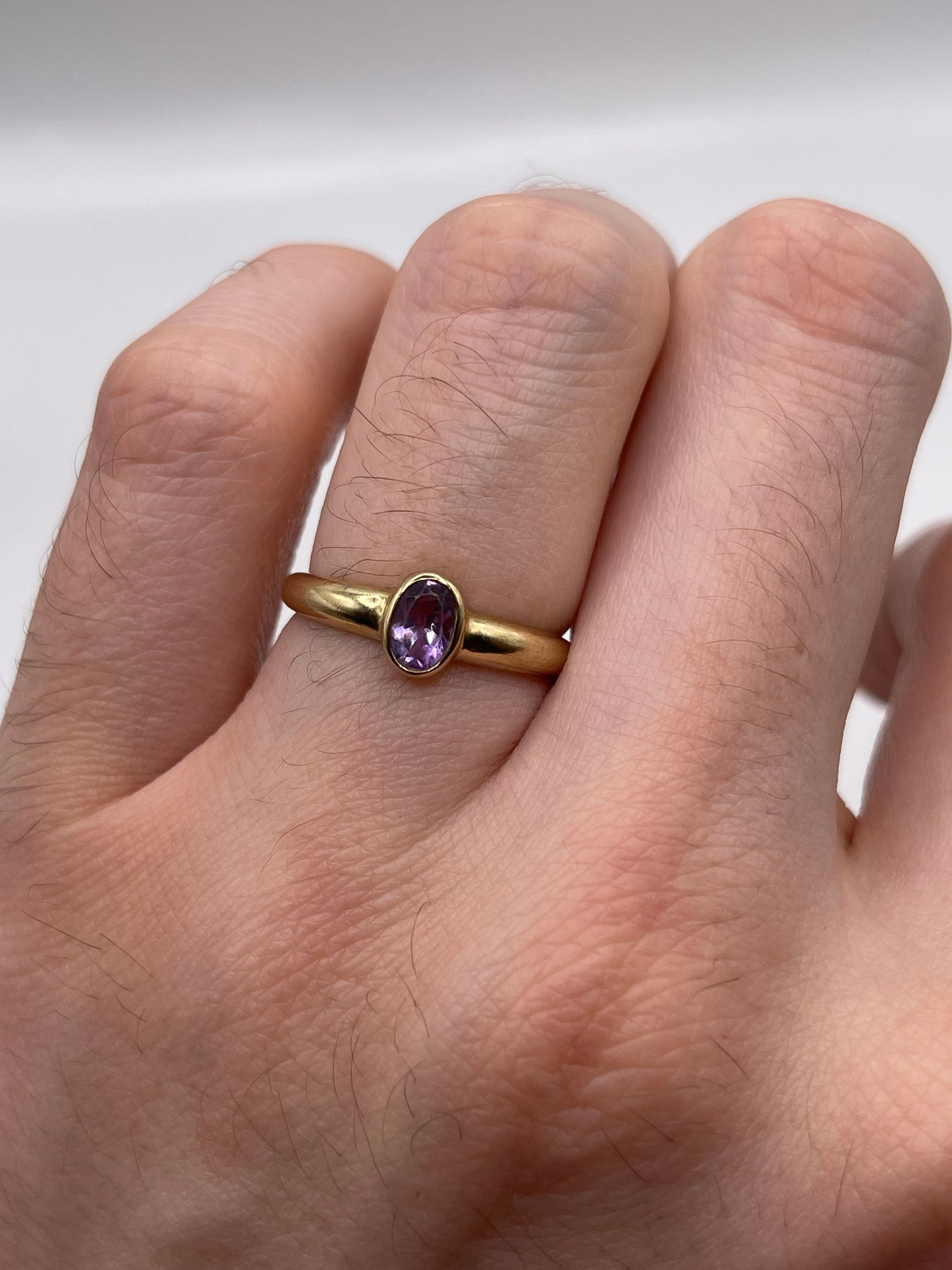 9ct gold amethyst ring