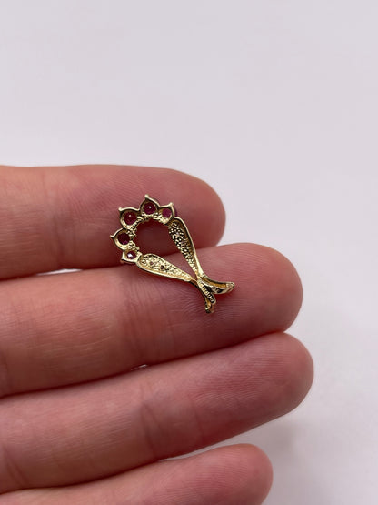 9ct gold ruby and diamond pendant