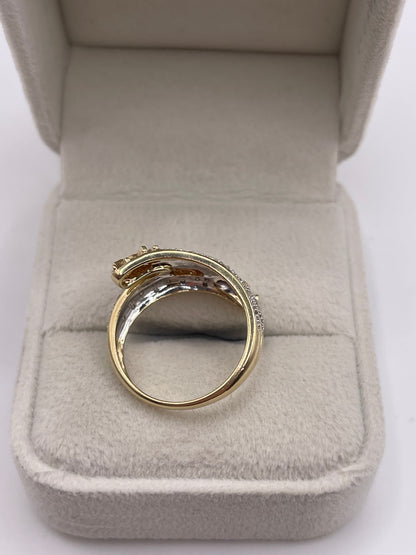 9ct gold diamond cluster ring