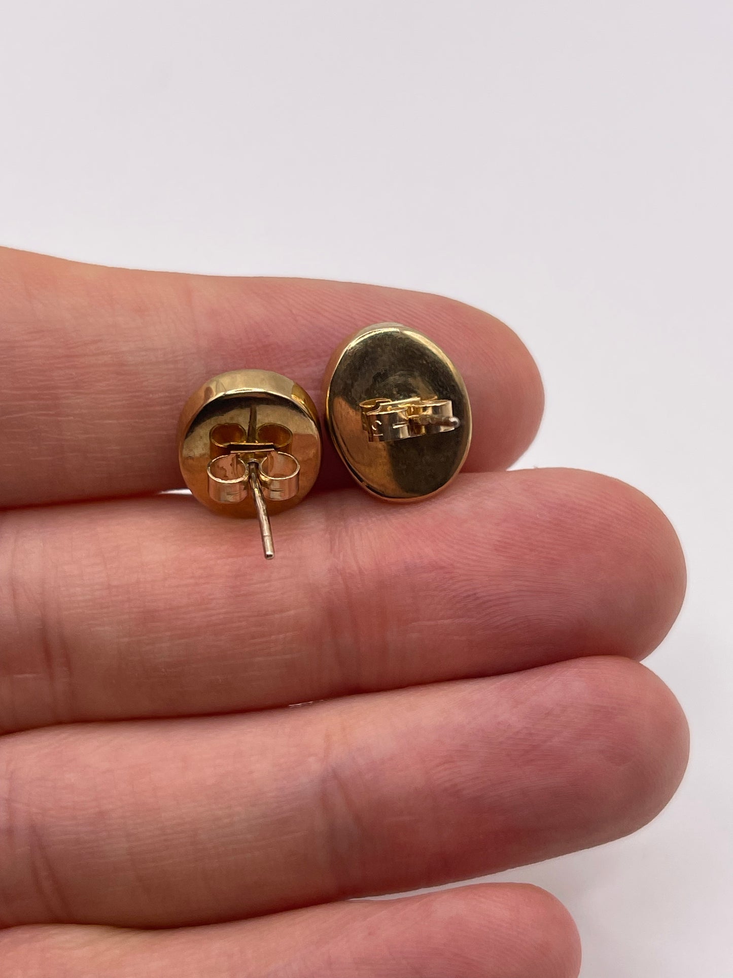 9ct gold labradorite earrings