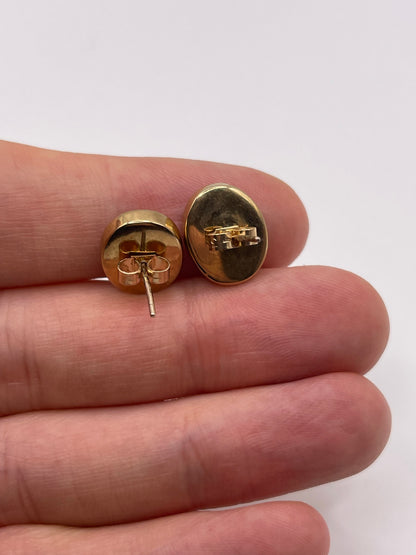 9ct gold labradorite earrings