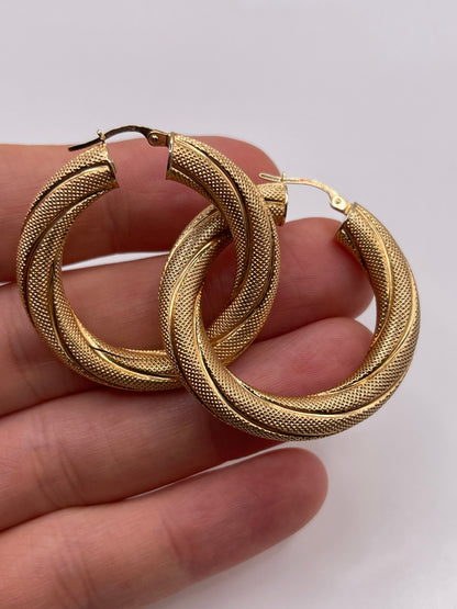 9ct gold creole earrings