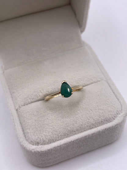 9ct gold emerald ring