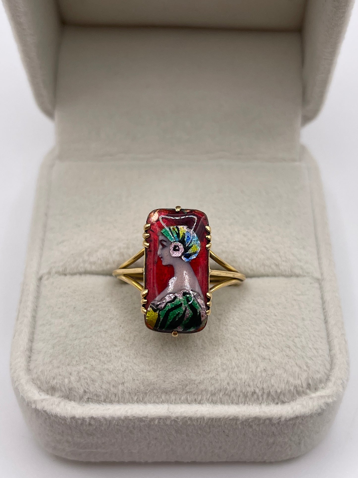 18ct gold Limoges ring