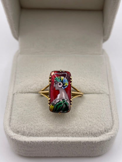 18ct gold Limoges ring