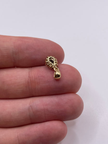 9ct gold sapphire and diamond pendant