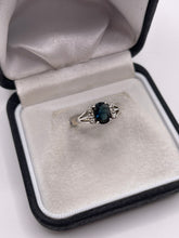 Load image into Gallery viewer, 14ct white gold sapphire and diamond ring
