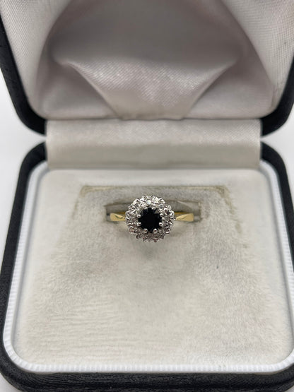 18ct gold sapphire and diamond ring