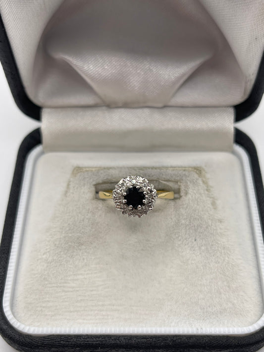 18ct gold sapphire and diamond ring