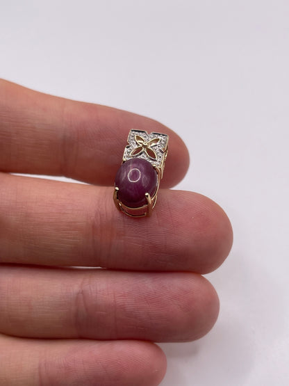 9ct gold star ruby and diamond ring