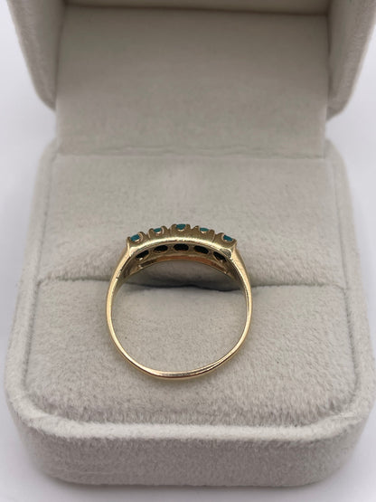 9ct gold turquoise ring