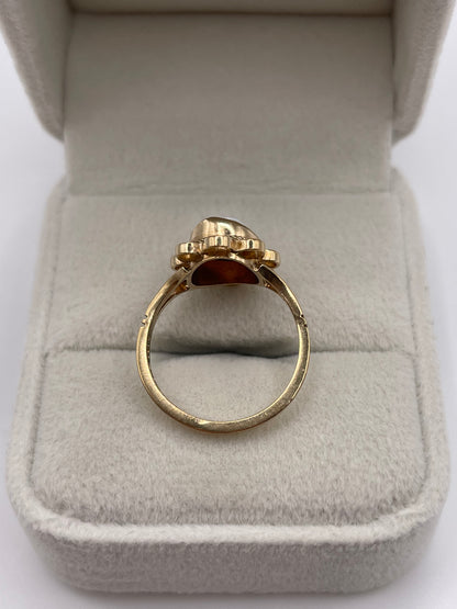 9ct gold cameo earrings