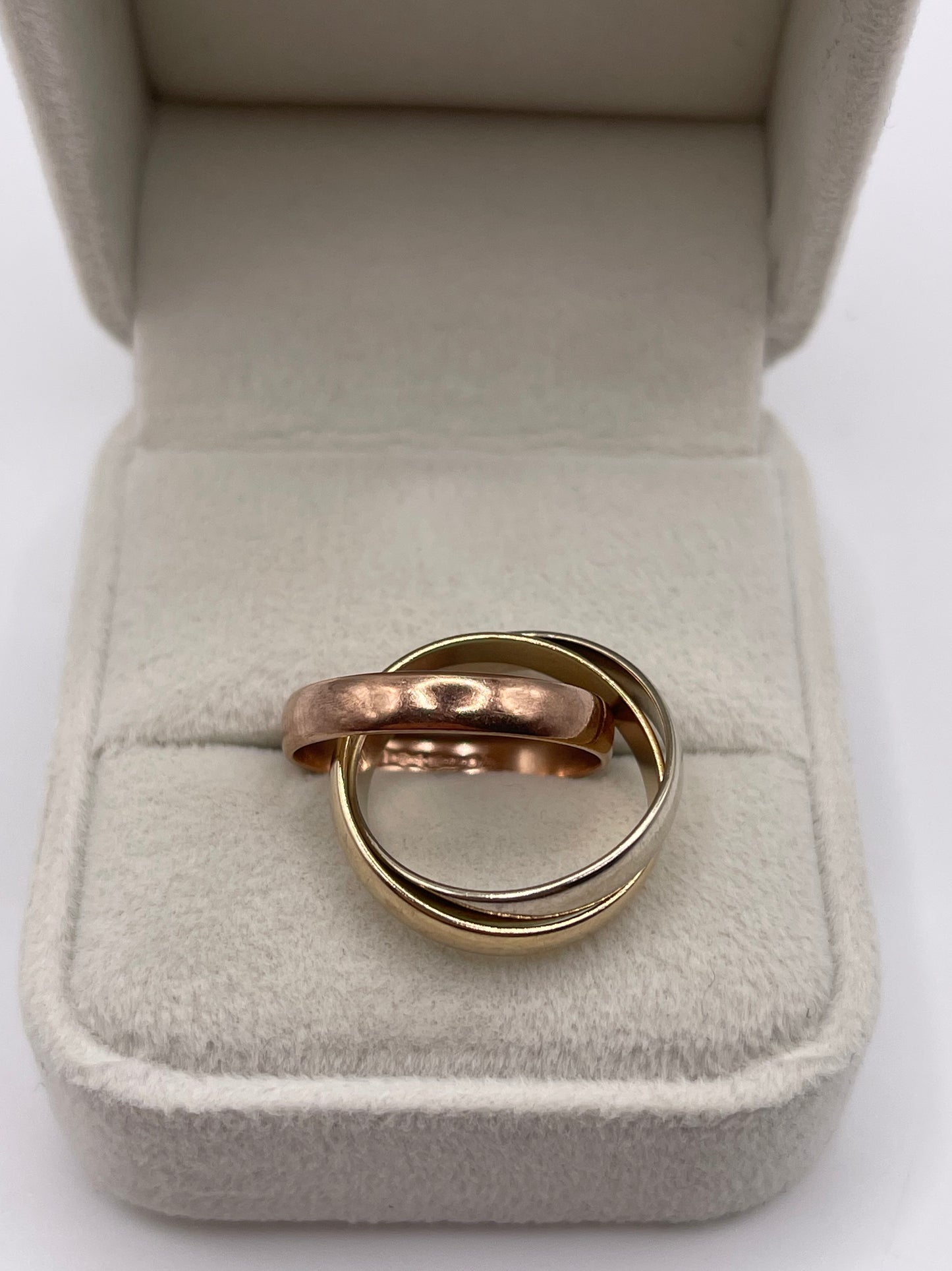 9ct tri gold band