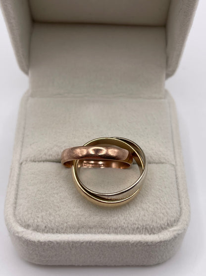 9ct tri gold band