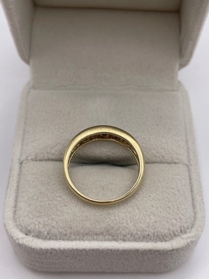 9ct gold tanzanite and diamond ring