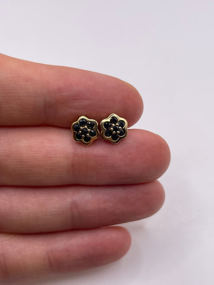 9ct gold sapphire earrings