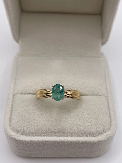 9ct gold emerald ring