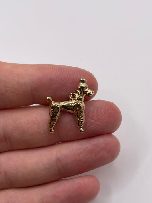 9ct gold poodle charm
