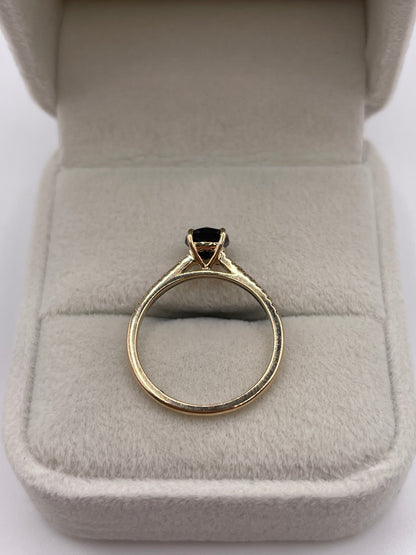9ct gold sapphire and diamond ring
