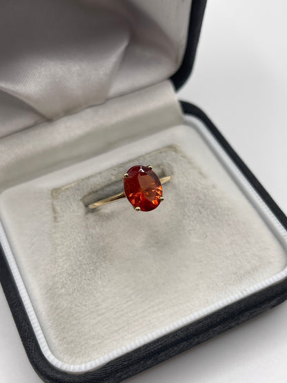 9ct gold quartz ring