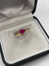 Load image into Gallery viewer, 14ct rose gold ruby and diamond ring
