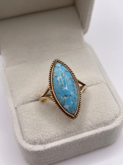 9ct gold gemstone ring