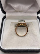 Load image into Gallery viewer, 9ct gold green amethyst and diamond ring
