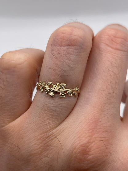 9ct gold forget me not ring