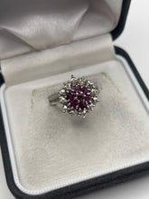 Load image into Gallery viewer, 18ct white gold ruby and diamond ring
