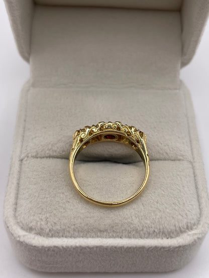 18ct gold ruby and diamond ring