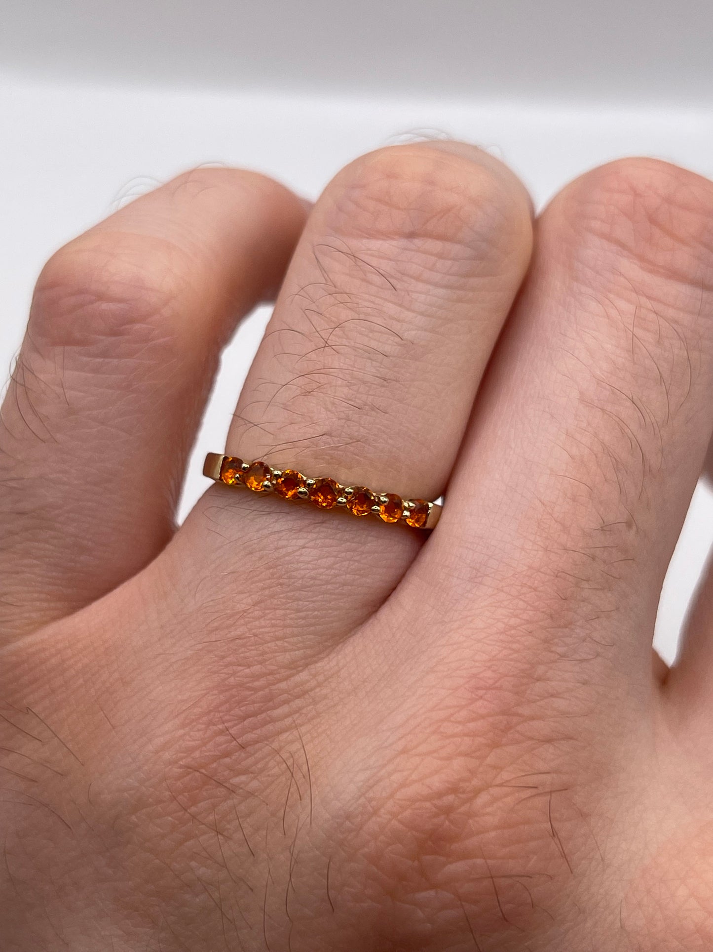 9ct gold fire opal ring