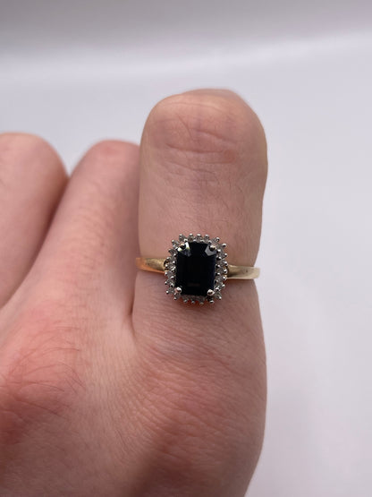 9ct gold sapphire and diamond ring