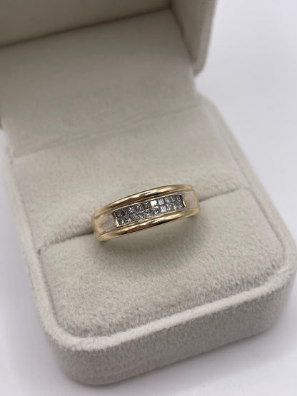 9ct gold diamond cluster ring
