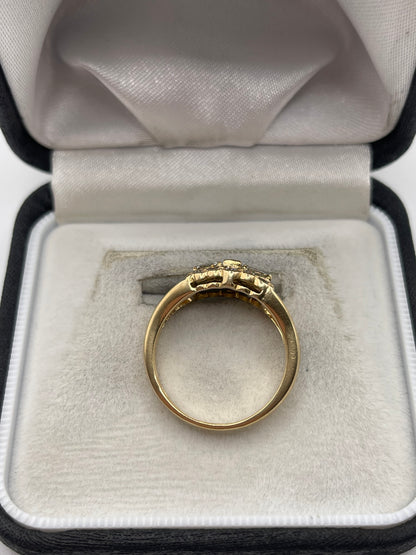 14ct gold diamond cluster ring