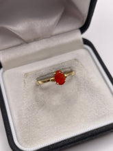 Load image into Gallery viewer, 9ct gold fire opal ring
