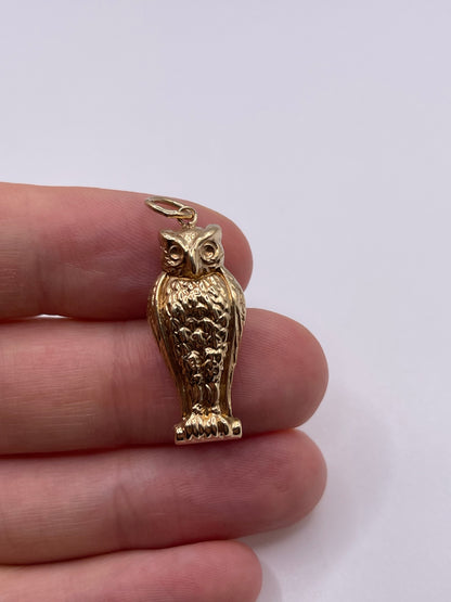 9ct gold owl charm