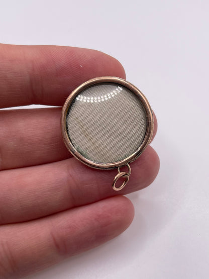 Antique 9ct gold coral cameo, turquoise and pearl pendant